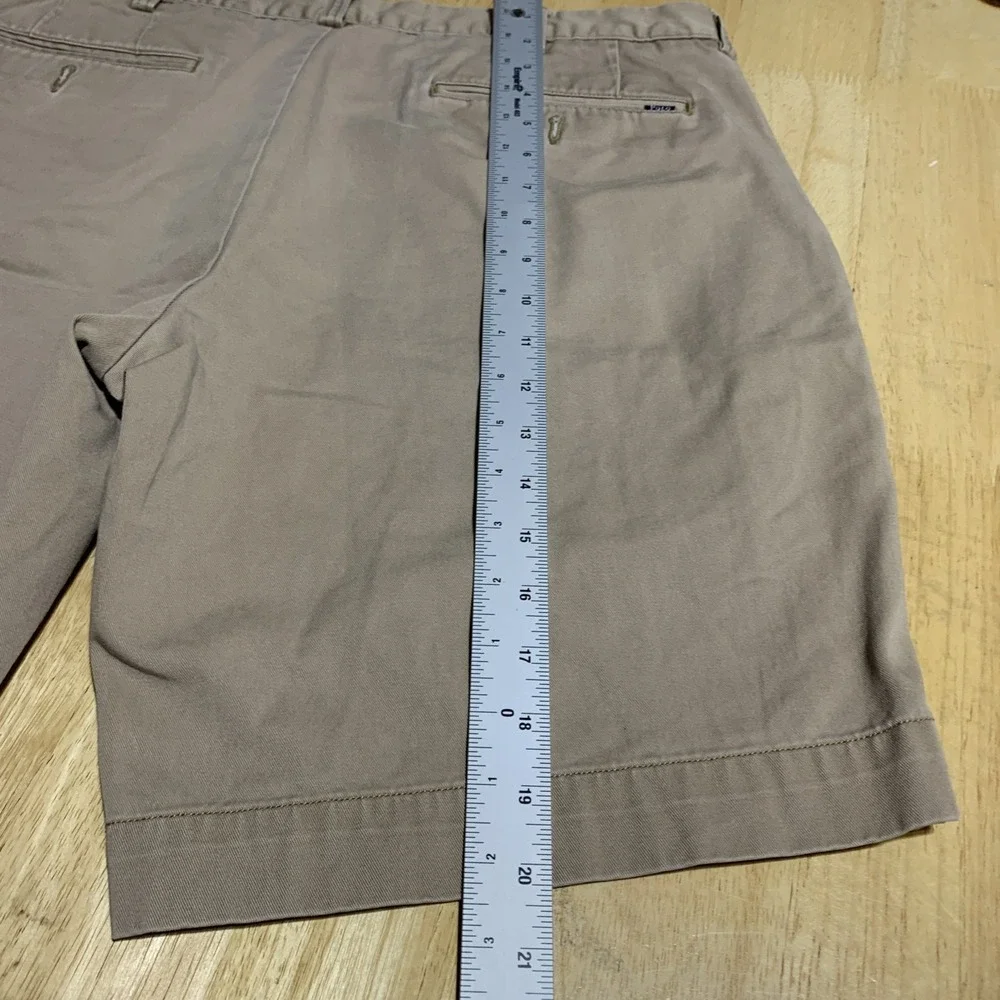 Polo Ralph Lauren Shorts Mens 36 Tan Khaki Flat Front Chino Classic Fit‎ 9